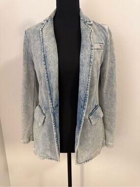 Kenneth Cole New York Faux Denim Blazer Jacket